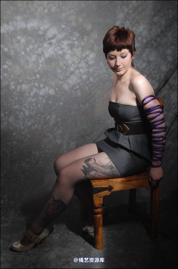 simplytied - Purple rope chair tie 第 2 张图片