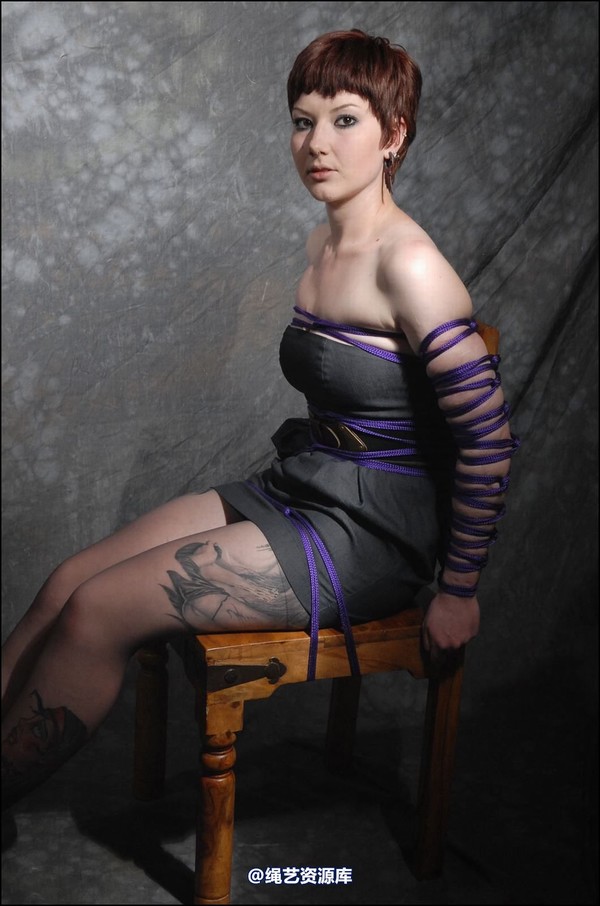 simplytied - Purple rope chair tie 第 5 张图片