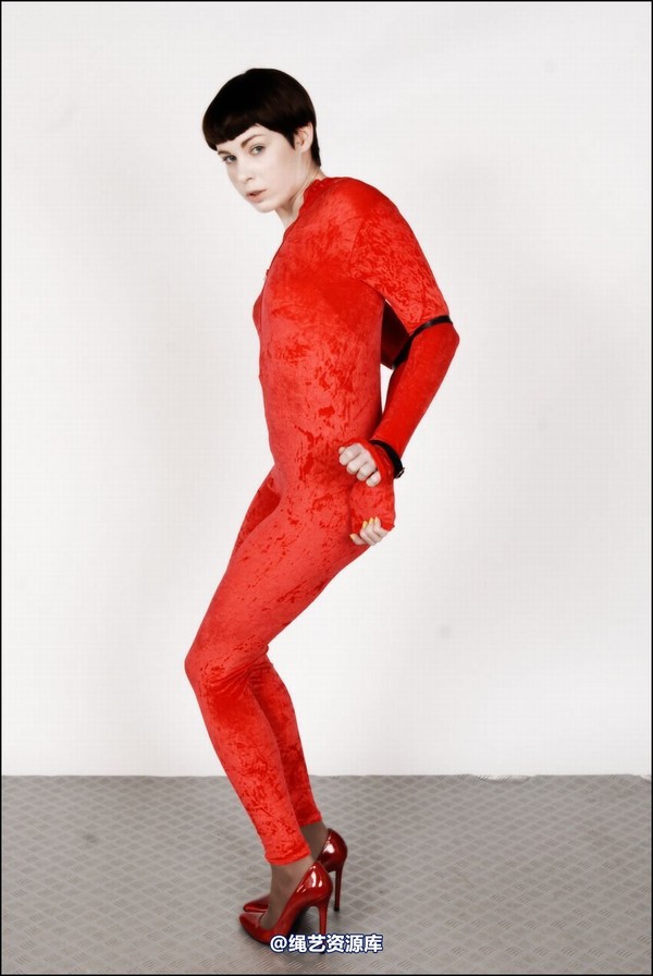 simplytied - Fawnya Red catsuit part 2 第 10 张图片
