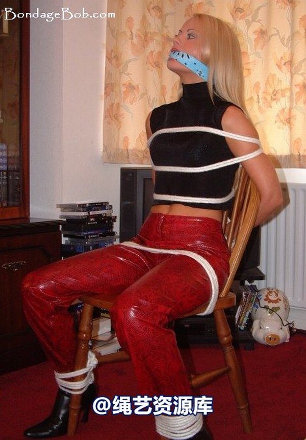 bondagebob - Jasmine Sinclair Chair tied 第 6 张图片