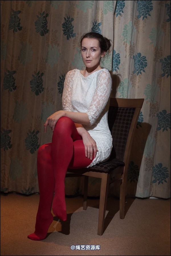 simplytied - Cassie in red tights 第 4 张图片