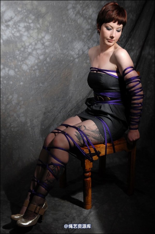 simplytied - Purple rope chair tie 第 14 张图片