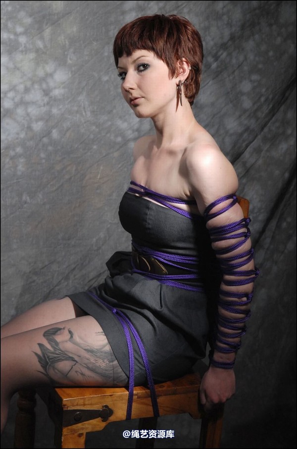 simplytied - Purple rope chair tie 第 8 张图片