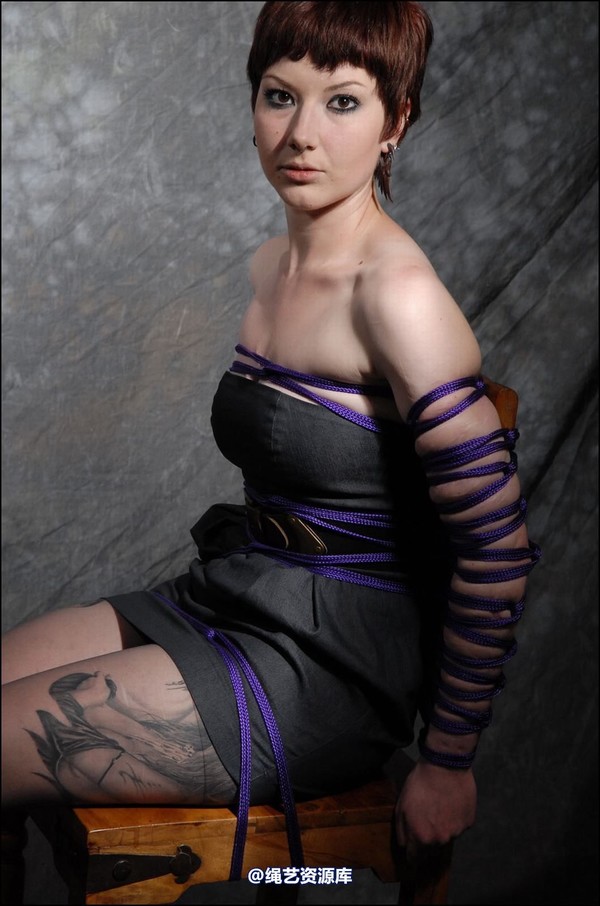 simplytied - Purple rope chair tie 第 6 张图片