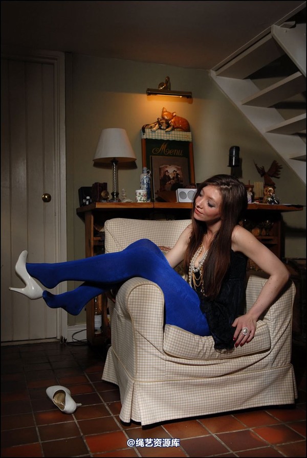 simplytied - Shine blue tights 第 6 张图片
