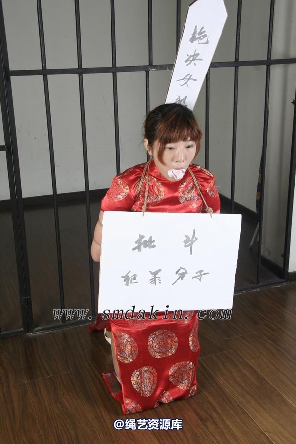 锐度主张 - 红旗袍五花捆绑堵嘴插牌挂牌（2010.11.11） 第 32 张图片