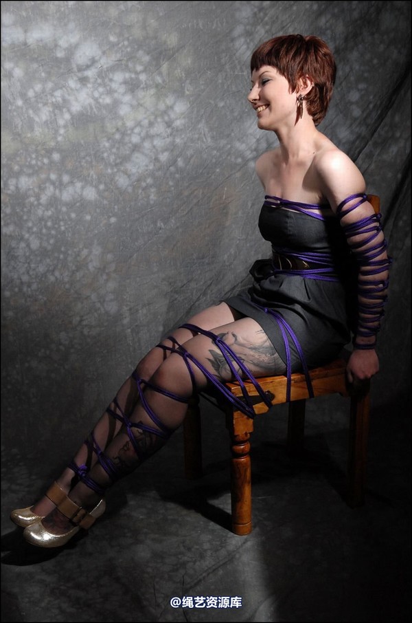 simplytied - Purple rope chair tie 第 11 张图片