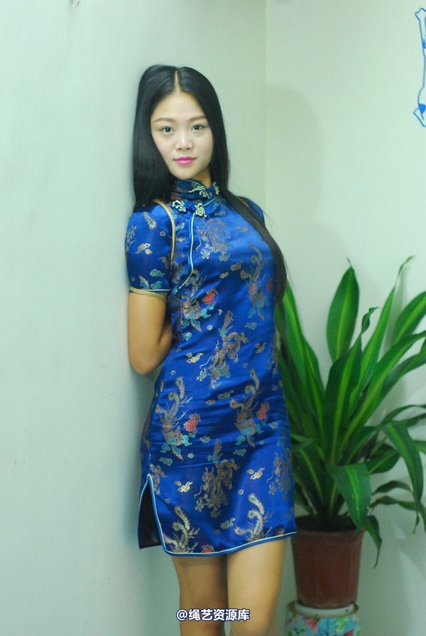 唯美之家 - 新模雅静蓝旗袍 第 35 张图片