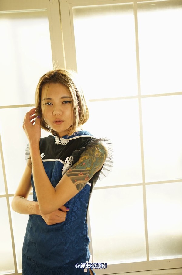 dk13美束馆 - 12.3-DJ蓝色中式旗袍装A-110P 第 51 张图片