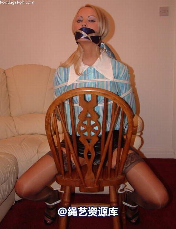 bondagebob - Jasmine Sinclair 70s chair tie 第 6 张图片