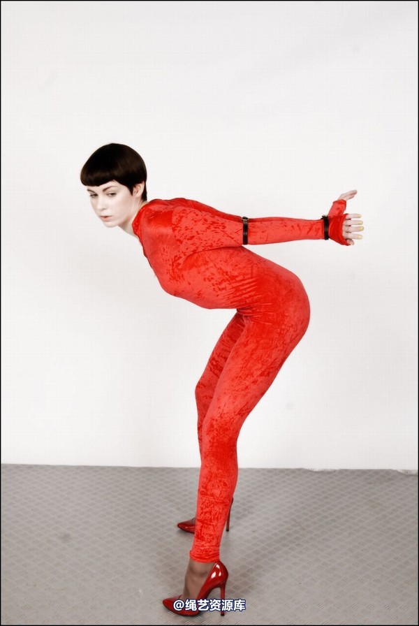 simplytied - Fawnya Red catsuit part 2 第 9 张图片
