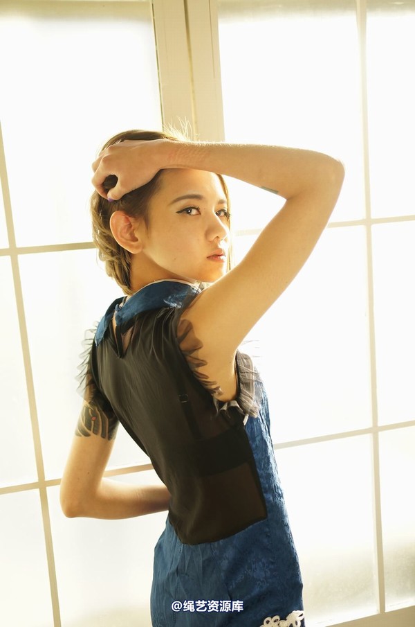 dk13美束馆 - 12.3-DJ蓝色中式旗袍装A-110P 第 44 张图片