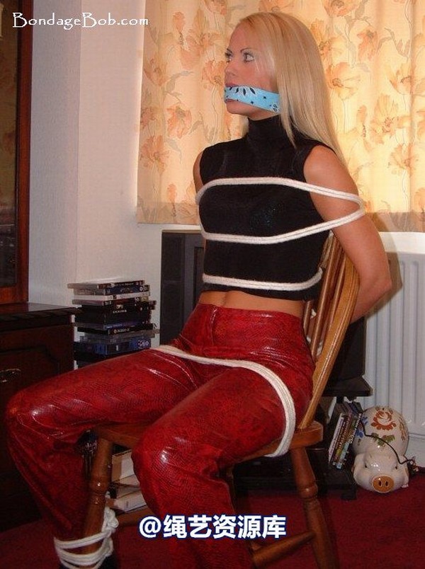 bondagebob - Jasmine Sinclair Chair tied 第 5 张图片