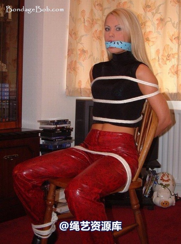bondagebob - Jasmine Sinclair Chair tied 第 4 张图片