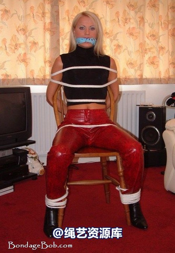 bondagebob - Jasmine Sinclair Chair tied 第 1 张图片