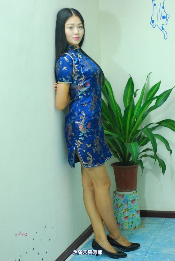 唯美之家 - 新模雅静蓝旗袍 第 57 张图片