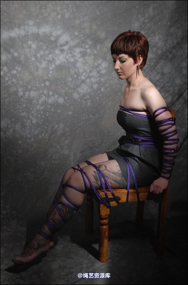 simplytied - Purple rope chair tie 第 24 张图片
