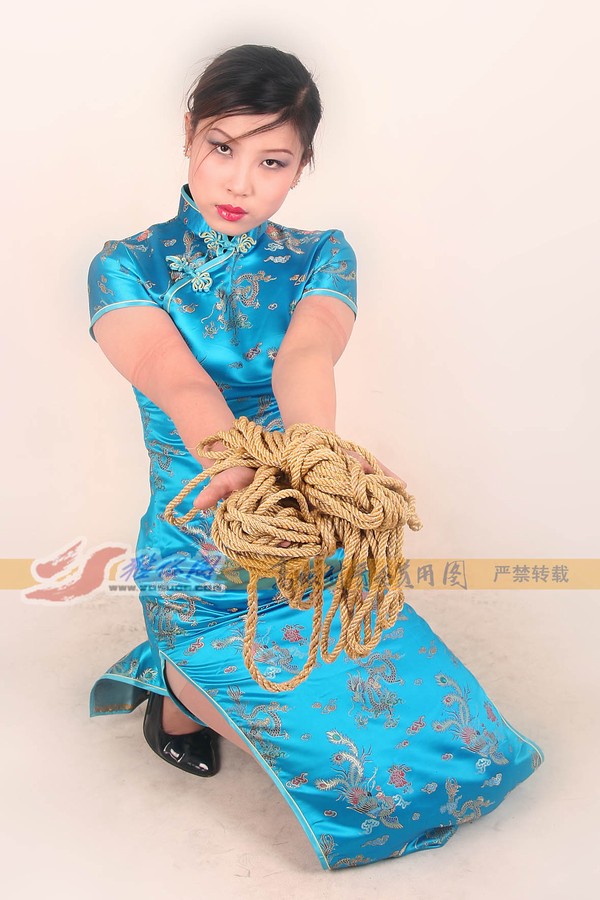 雅俗阁 - 20060405雅柔蓝色旗袍 第 4 张图片